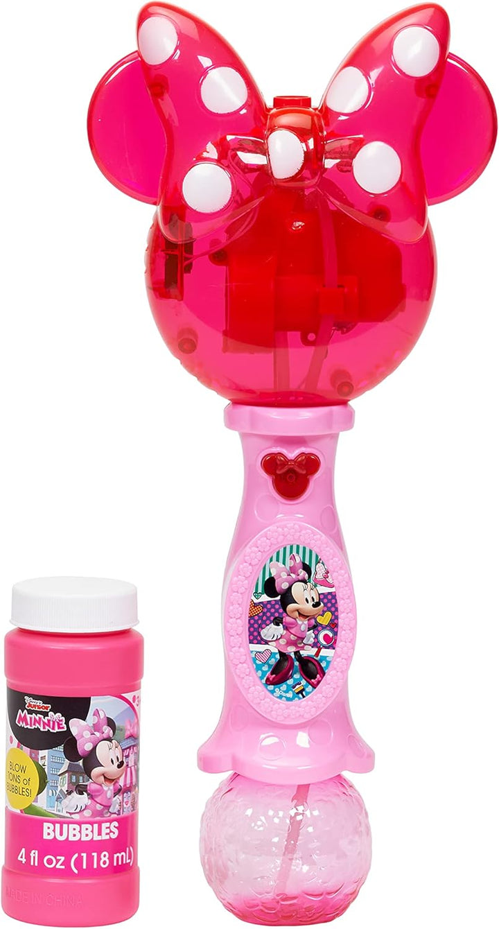 Disney Minnie Mouse Light and Sound Musical Bubble Wand, Includes Bubble Solution, Plastic, Multi (2051)