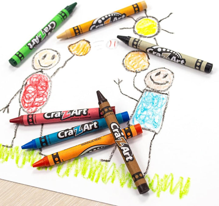 24Ct Crayons Pack, Perfect Back to School Essential, Art Supplies for Coloring Fun, Ages 3 and Up