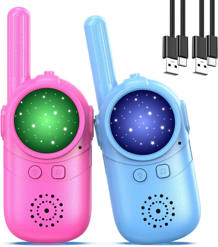 Walkie Talkies for Kids Rechargeable,Toys for Boys and Girls Ages 3-12, 3 Pack Long Range 2-Way Radios, Birthday Gifts,Christmas Stockings, Outdoor Play, Family Games, Hiking Camping Gear
