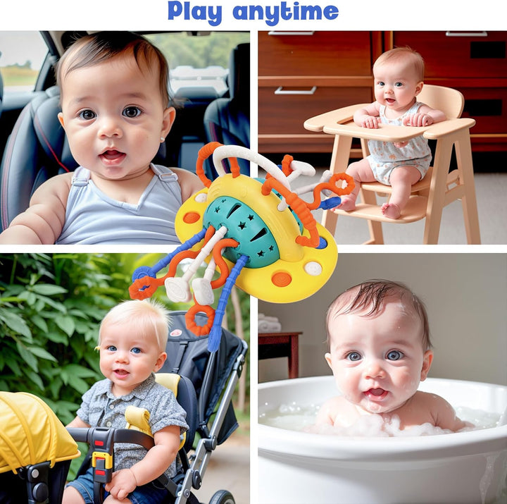 Baby Toys Silicone Suction Cup Toy for High Chair Toddler Sensory Toys for 6 12 Month Baby Montessori Toy for 1 Year