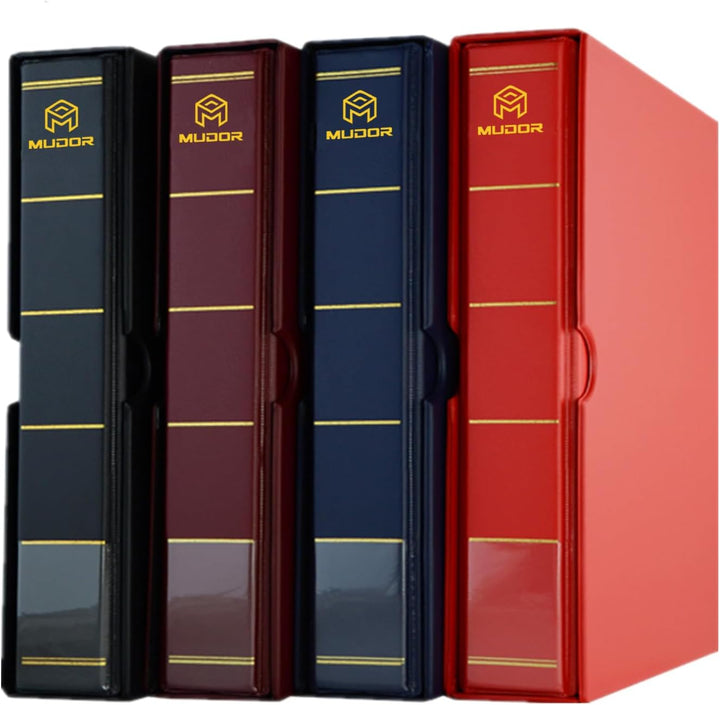 Empty Stamp Albums Stockbook for Professional Collectors, Classic Binder with Slipcase (Blue)