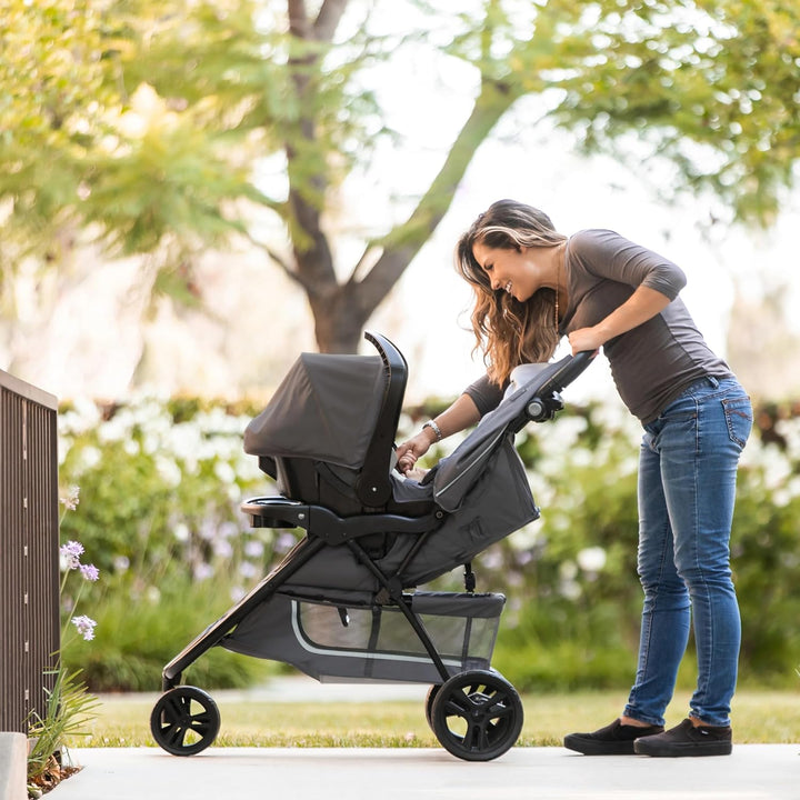 Stroller and Ez-Lift Infant Car Seat, EZ Ride Travel System, Dash Grey