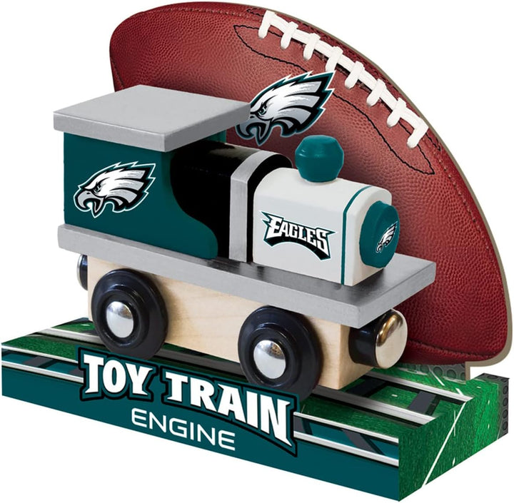 NFL Philadelphia Eagles Real Wood Toy Train, for Ages 3+