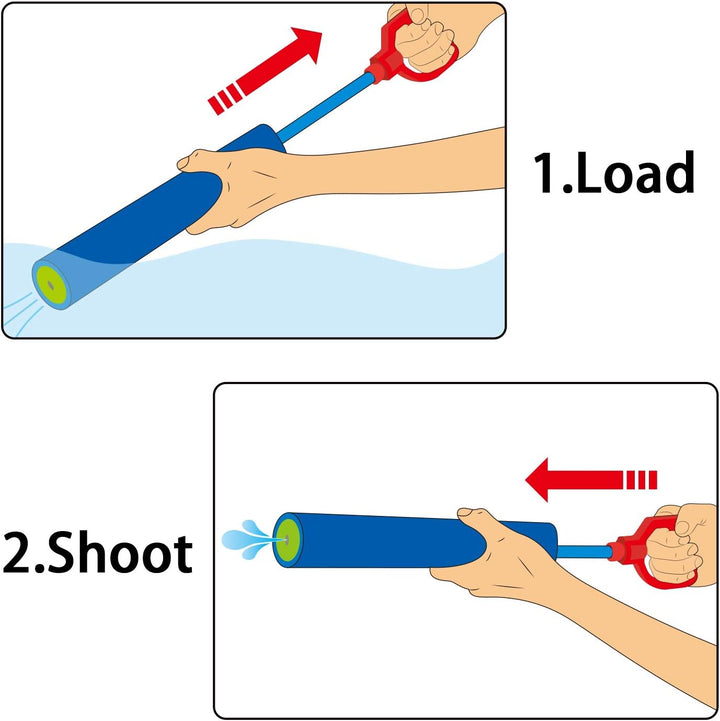 Water Guns Shooter 6 Pack, Super Foam Soakers Blaster Squirt Guns, Pool Noodles Toy with Plastic Handle Summer Swimming Beach Garden Fighting Game,Outdoor Toys for Kids Boys Girls Adults