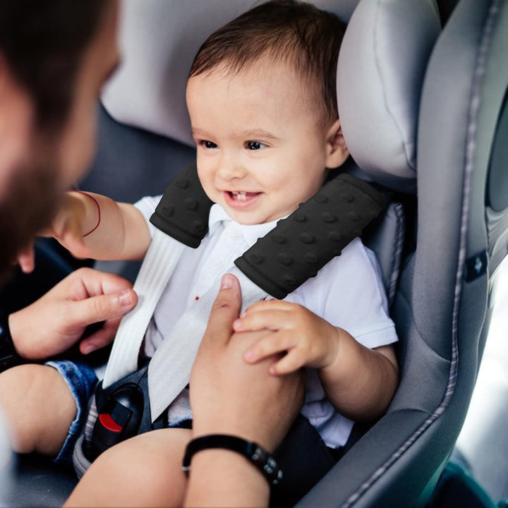 Car Seat Strap Covers for Babies Soft Car Seat Strap Shoulder Pads for All Car Seats, Stroller, Pushcar, Black