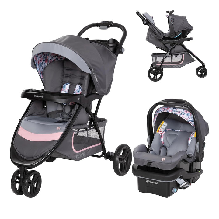 Stroller and Ez-Lift Infant Car Seat, EZ Ride Travel System, Dash Grey