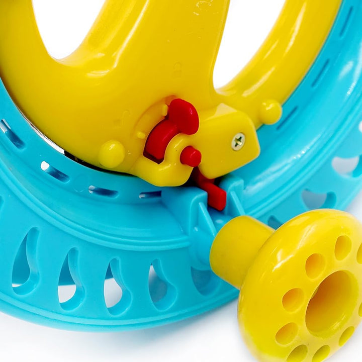 8.7In Lockable Kite Reel Winder with 500Ft 120Lb Dacron Line Smooth Rotation for Single Line Inflatable Delta Octopus Kite Flying