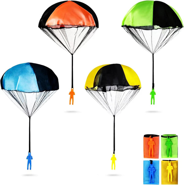 Parachute Toy for Kids, Outdoor Toys Flying Parachute Men, inside & outside Toys for or 3 4 5 6 7 8 9 10 11 12 Year Old, Thanksgiving Day for Boy Girl 4-8 Year Old, Unique Boys Party Favors
