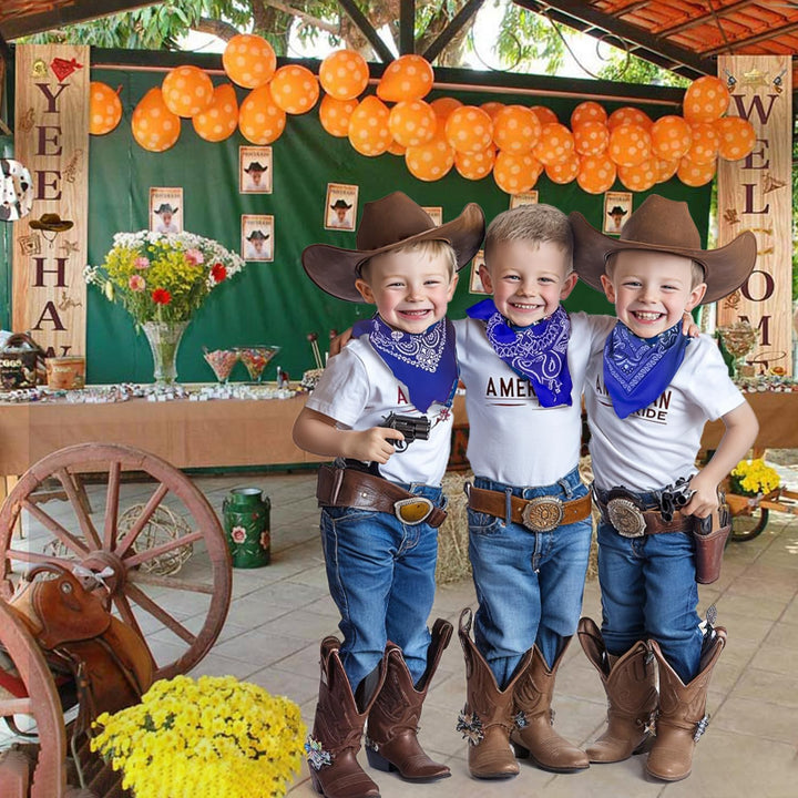 Toddler Cowboy Hat and Blue Bandana for Age 2-5