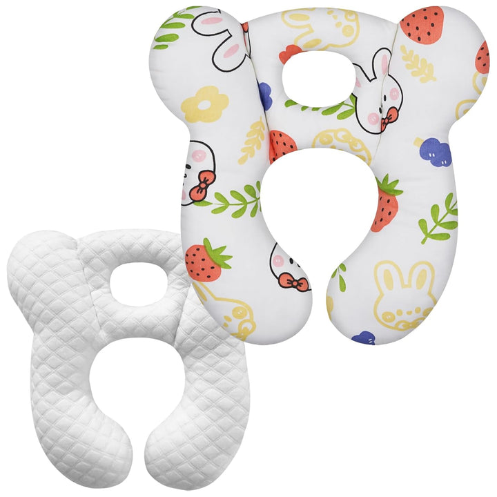 Baby Travel Pillow, Upgrade U-Shape Infant Pillow for Car Seat Pushchair and Stroller, Soft Comfortable Sleep Cushion for Kids Newborn and Toddler -Lion White