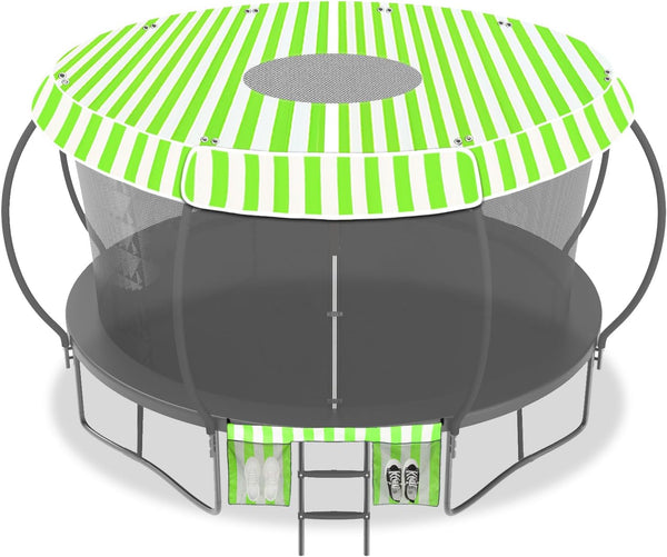Trampoline Tent Cover for 12 Ft round Trampolines, Outdoor Anti-Uv Shade Cover with Detachable Shoe Bag,Top Replacement Cover Only