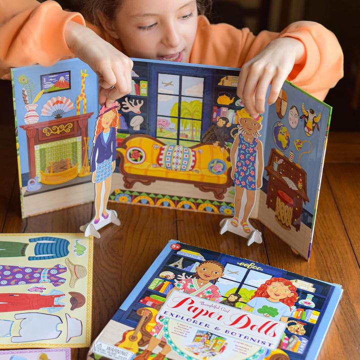 : Paper Dolls: Explorer & Botanist - Includes 2 Paper Dolls, Stand up Scene & Stickers, Kids Ages 5+