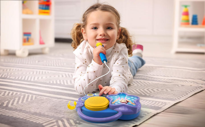 Ms Rachel Karaoke Microphone with Boombox for Fans of Toddler Toys, Kids Karaoke Machine with Built in Music
