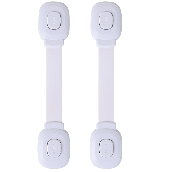 Baby Cabinet Locks, Child Safety Cabinet Proofing -Child Safety Strap Locks Adhesive Drawer Fridge Ovens Door Toilet Latches No Drill Multi-Purpose for Furniture Kitchen Lock (Grey, 2Pack)