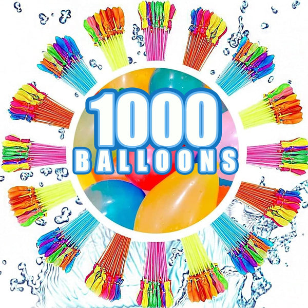 Water Balloons Quick Fill Bulk – 1000 Pack Refill Kit, Fast Fill & Self-Sealing Water Bombs for Kids & Adults,Outdoor Summer Games,Pool, Party & Backyard Fun