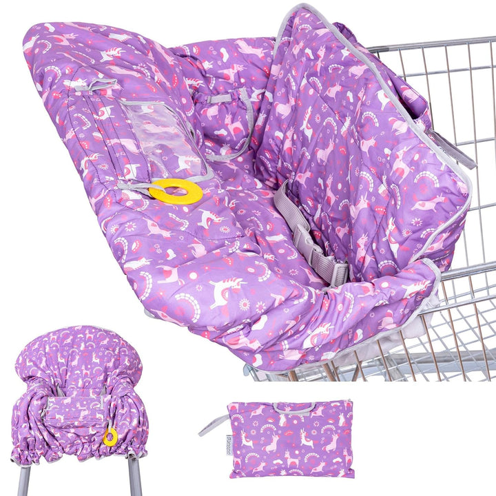 Shopping Cart Cover and High Chair Cover, Pink Dots