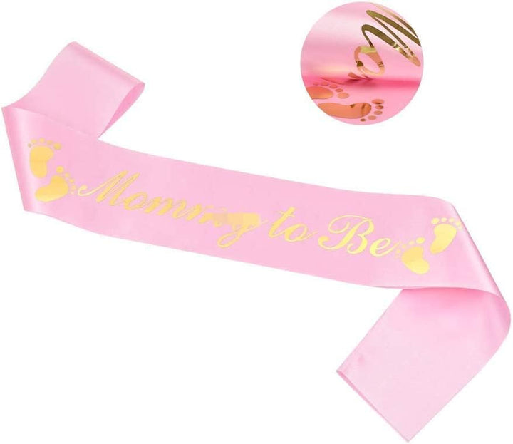 Pink Baby Shower Sash for Mom to Be Sash Baby Boy Shower Decorations Daddy to Be Badge Baby Shower Decorations Girl - Gender Reveal Decorations