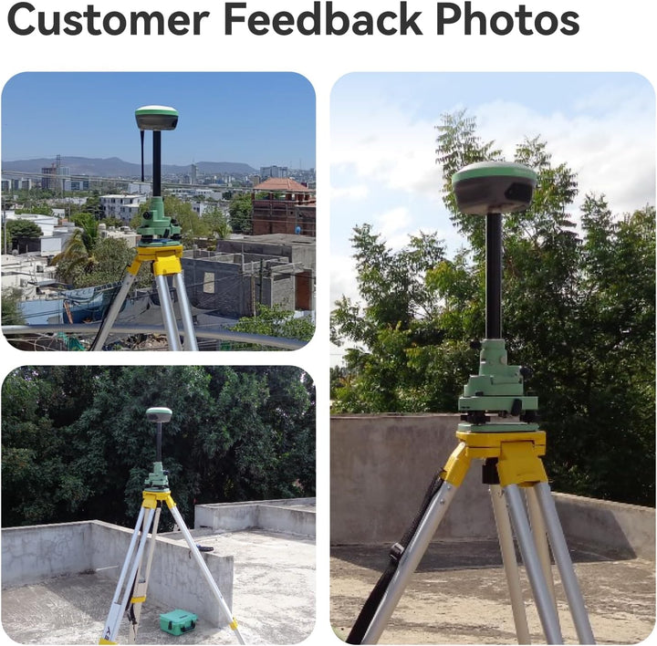Surveying Tribrach and Adapter, Green Three-Jaw RTK Base with Optical Plummet, 5/8″ Thread for GNSS GPS RTK & Total Station Prism Optical Targeting Base