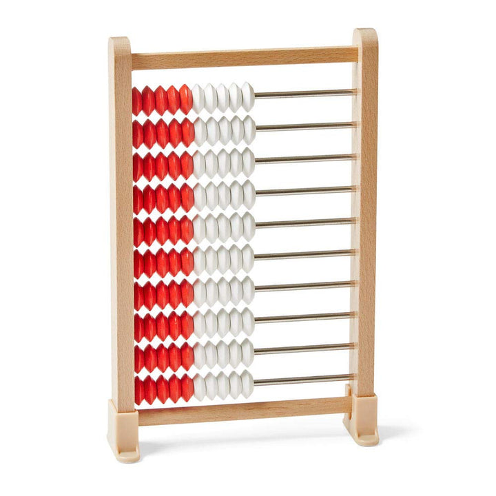 20-Bead Wooden Rekenrek Abacus, Colored Abacus for Kids Math, Wooden Counting Math Manipulatives, Bead Counters for Kids Math, Learn Counting and Numbers, Homeschool Supplies (Set of 4)