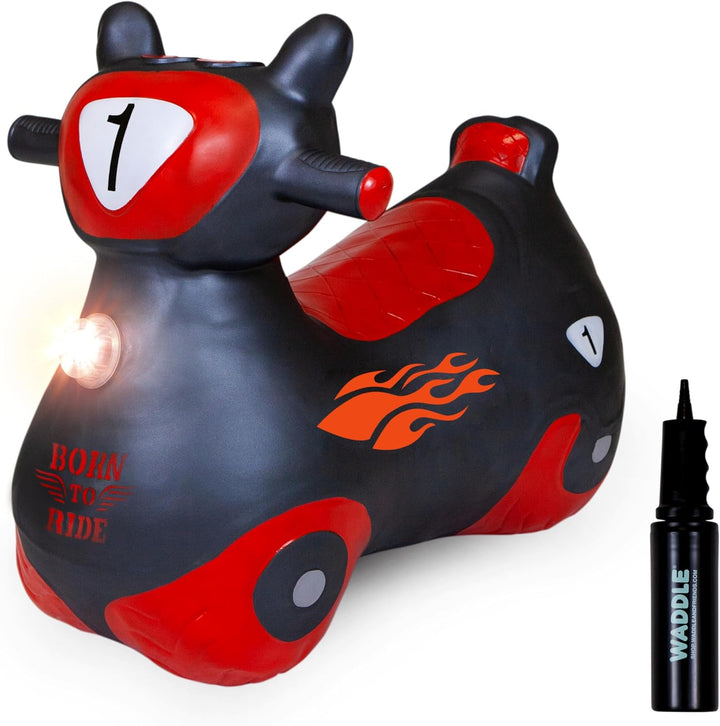 Bouncy Animal Hopper - Inflatable Hopping Animals, Indoors and Outdoors Fun, Pump Included, Riding Toys for Boys and Girls Ages 2 Years and Up, Brown Horse