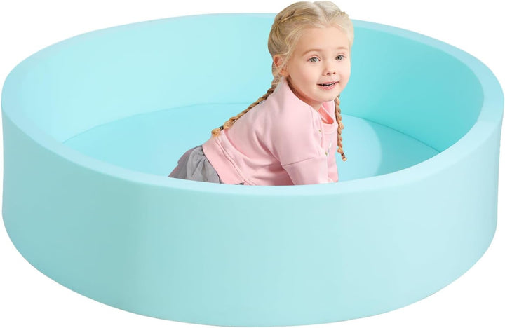 Foam Ball Pit, 36" X 12" Indoor Outdoor Soft round Ball Pool Playpen Ideal Gift Toy for Babies Kids and Toddler Children (No Balls) - Light Gray