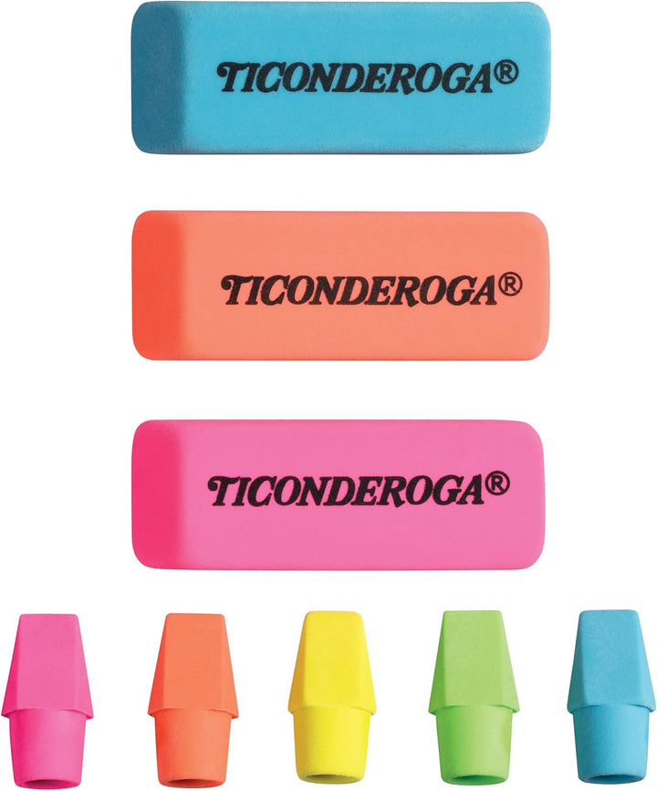 Office & School Eraser Combination Set, 15 Eraser Multi-Pack, Multicolored (38931)