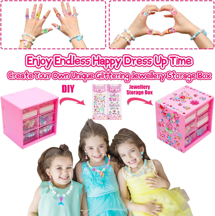 Jewelry Toys-For-Girls,Toddler Girl Toys Age 6-8,Lovely Rings Earrings Kids-Toy for 3 4 5 6 7 8 Year Old Girls,Play Jewelry Princess Toy for Dress Up,Easter Birthday Unicorns-Gifts-For-Girl