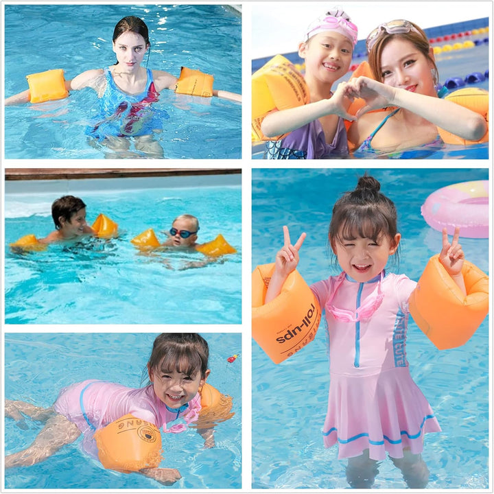 2-4 Pack Arm Floaties for Kids and Adults - Pool Floats Arm Bands Inflatable Swim Rings PVC Arm Floater for Toddlers Kids 3-5-6-12 Years