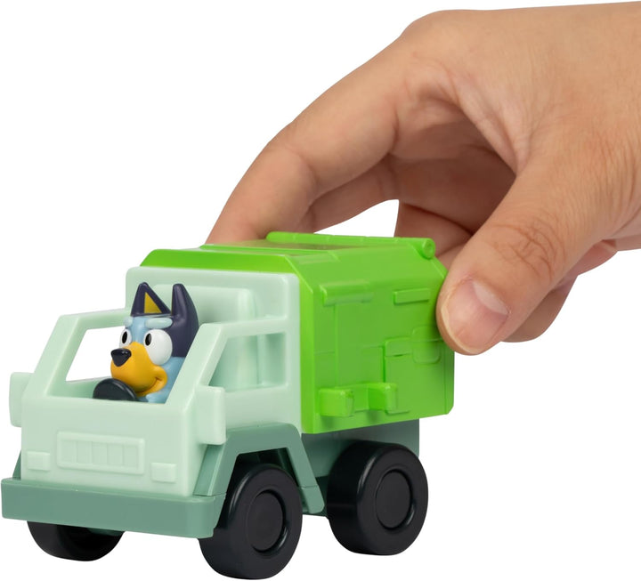 Vehicle Set – 4-Pack Includes Garbage Truck, Convertible, Family Car & Firetruck, Official Toys for Kids Ages 3+
