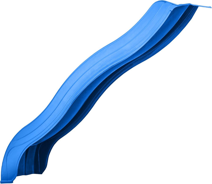 9' Alpine Wave Slide Plastic Slide Attachment for 5 Foot Deck Heights- for Outdoor Swing Sets and Playhouses, Blue