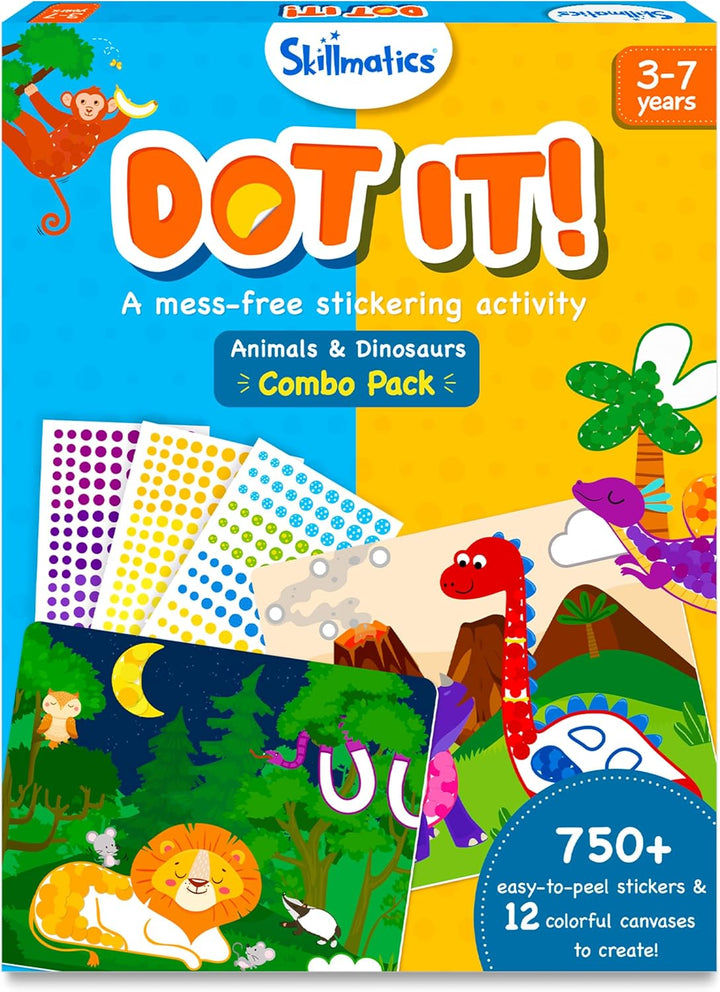 Dot It Sticker Art - Disney Princess, Mess-Free Fun for Kids, 500+ Stickers, Craft Kits, DIY Scrapbooking Activity, Travel Toys, Gifts for Girls & Boys Ages 3, 4, 5, 6, 7