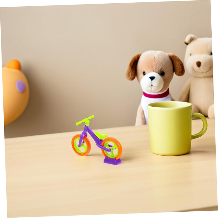 10Pcs DIY Miniature Bike Toy Assembly Kit for Boys and Girls Simulated Bicycle Model Accessories for Creative Play and Imagination