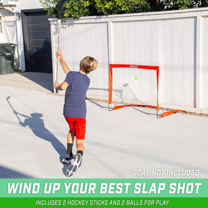 Street Hockey - Choose between Street Hockey Goal Set with Sticks, Street Hockey Balls (6 Pack) or Street Hockey Sticks (2 Pack)