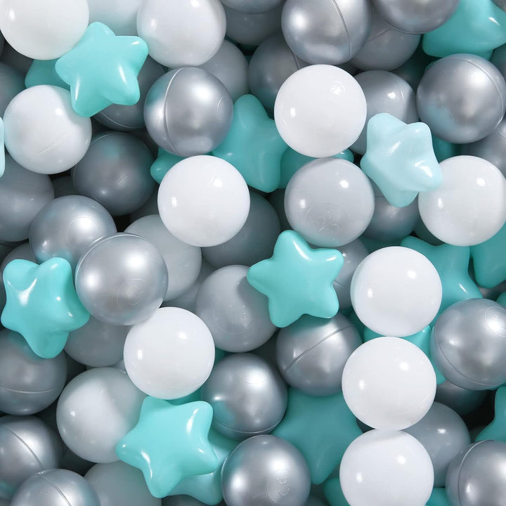 Ball Pit Balls for Toddlers Kids Plastic Balls for Ball-Pit Playpen Pool Baby Pastel Party Decor Fun Shaped Star Bulk 50 100 200 500 1000 Count