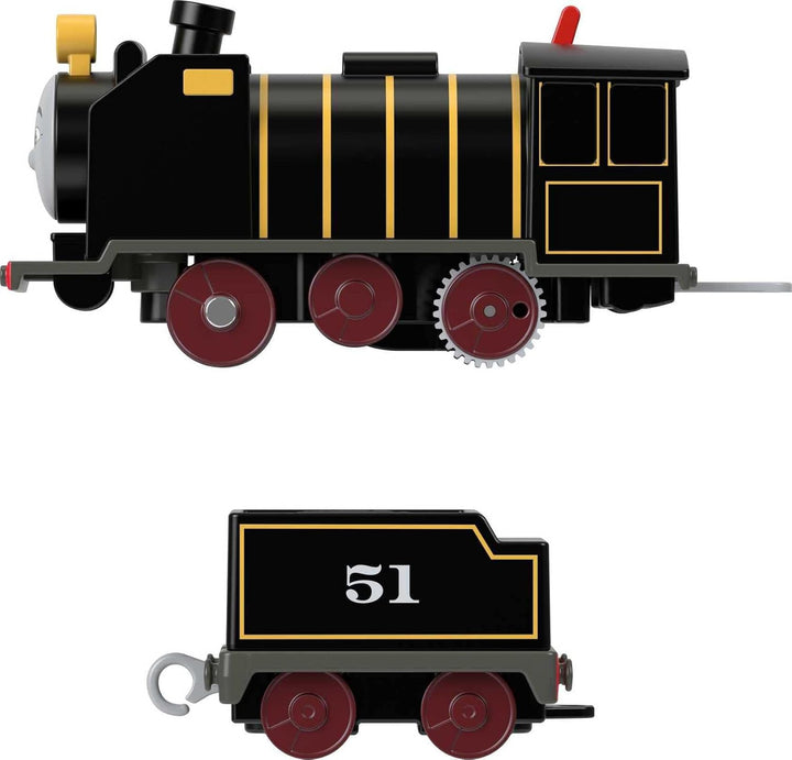 Motorized Toy Train Hiro Battery-Powered Engine with Tender for Preschool Pretend Play Kids Ages 3+ Years