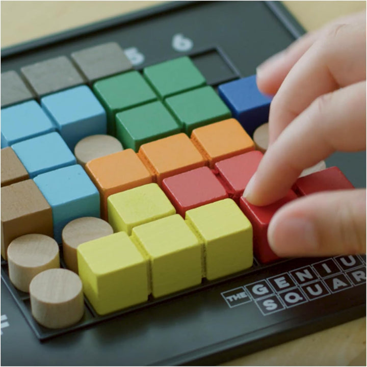 The Genius Square from  – Game of the Year Award Winner, 60000+ Solutions STEM Puzzle Game. Roll Dice, Race Your Opponent to Fill Grid with Different Shapes!