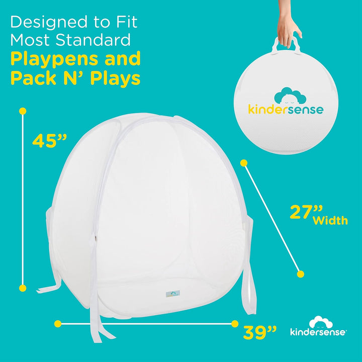 ® Pack N Play Tent | Baby Safety Crib Net for Playpens & Mini Cribs to Keep Baby from Climbing Out | Breathable Mesh - Mosquito Net Canopy Upgraded Design
