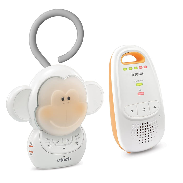 DM1411 Audio Baby Monitor & Portable Soother Dual-Unit Rechargeable Battery, Long Range, Soft-Glow Night Light, Soothing Sounds & Lullabies, Digital Wireless Transmission, Sound Indicator