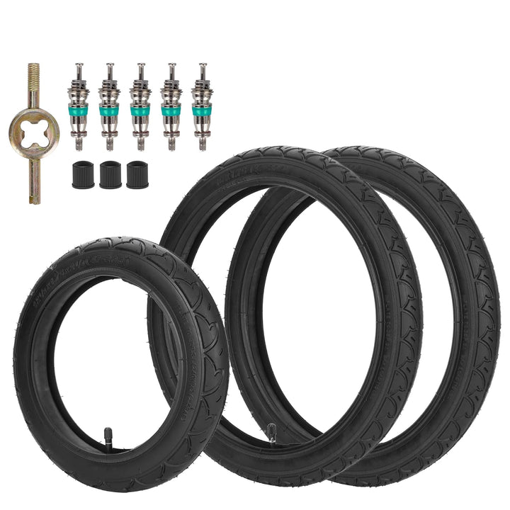 One Set Rear 16X1.75 Tire (47-305) and 16X1.75/2.125 Inner Tube for Kid Bicycle Bob Revolution Se/Pro/Flex,Compatible with 3-Wheeler BOB Gear Jogging Troller Models
