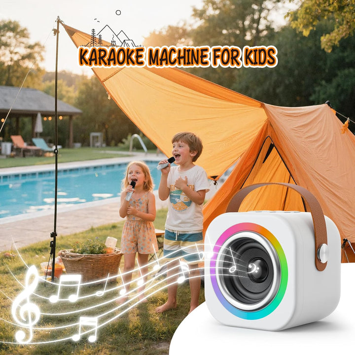 Mini Karaoke Machine for Kids with 2 Wireless Mics,Top Singing Toys Birthday Gifts Ideas for Girls Ages 3,4,5,6,7,8,9,10,11,12+ Years Old,Great Gift Ages Girls,Boys Trend Party