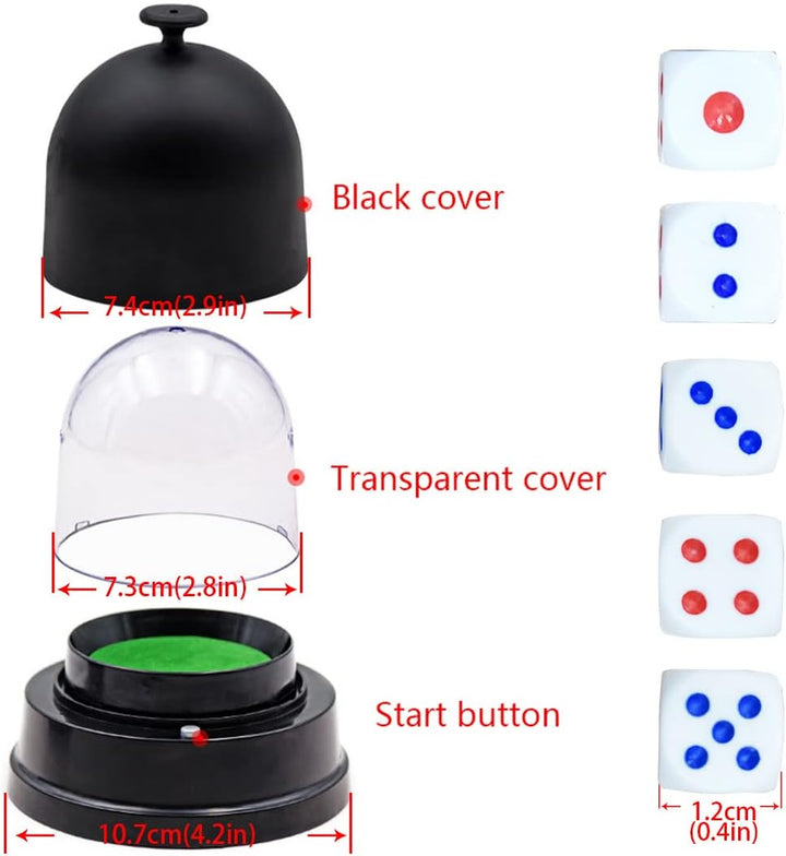 Automatic Lucky Dice Roller Cup Set with 5 Dices for Family Friends Party Games EK1883