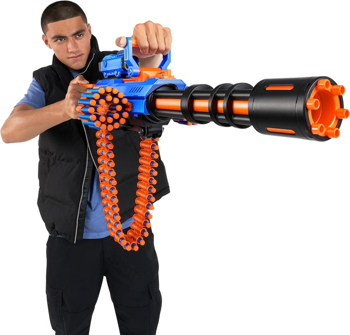 X-Shot Insanity Motorized Rage Fire by  72 Darts, Air Pocket Technology Darts, Dart Storage, Blasting Power, Auto Feeding Belt, Tripod & Scope, Outdoor Toy for Boys, Girls, Teens, Adults