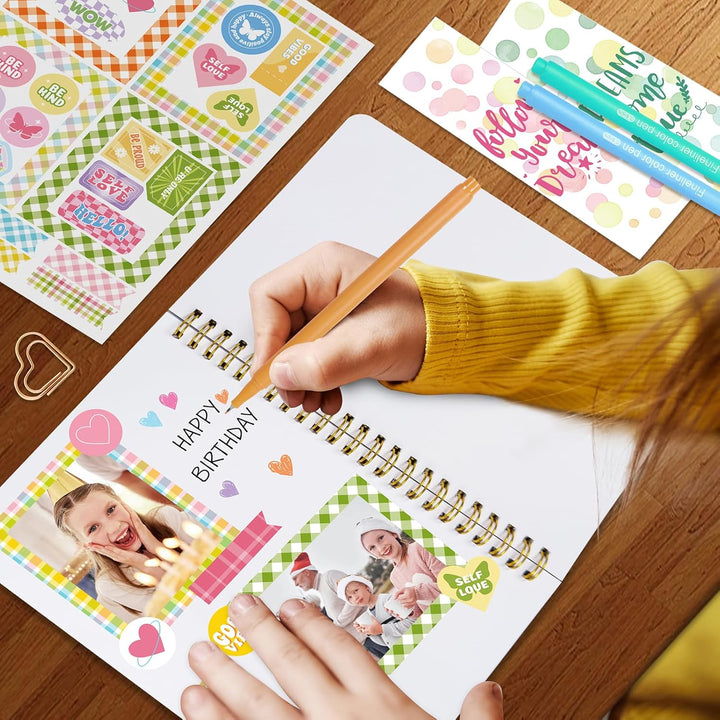 DIY Journal Kit for Girls – Journal Set for Teen Tween Girls, Stationary Scrapbook & Diary Supplies Set, Girl Gifts Craft Stuff, Birthday Gifts for 8 9 10 11 12 13 14 Year Old Girl