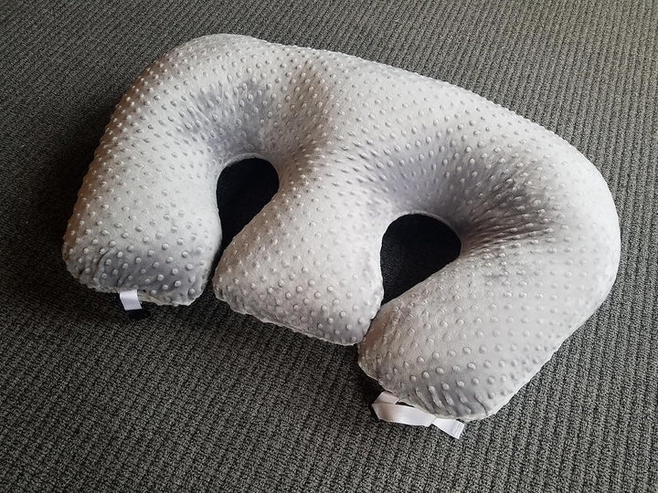 Pillow the 6 Uses in 1 Twin Pillow ! Grey plus Free Travel Bag!