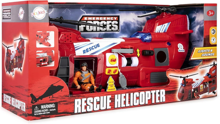 Helicopter Toys for Boys, Toy Helicopter for Toddlers, Lights & Sounds, 17" Length, Rescue Role Playset, Play & Learn Toddler Toys Ages 3+