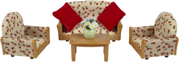 Comfy Living Room Set - Toy Dollhouse Furniture & Accessories Set for Ages 3+