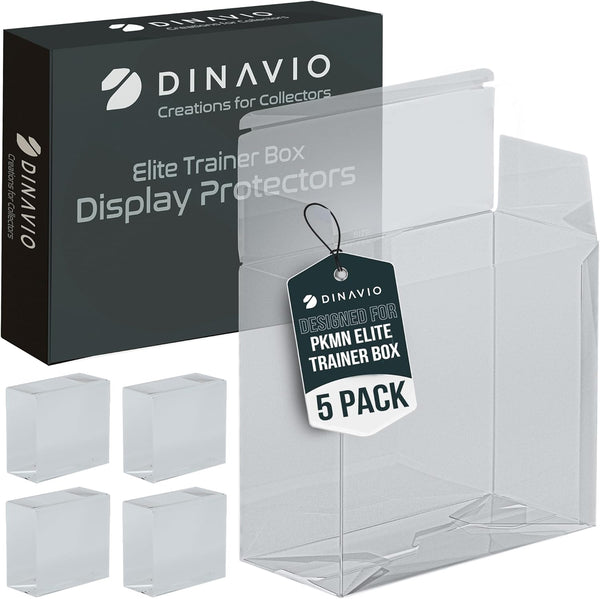 PET Plastic ETB Protector Case 5 Pack - Elite Trainer Box Protector - ETB Case Compatible with Elite Trainer Boxes (Pack of 5)