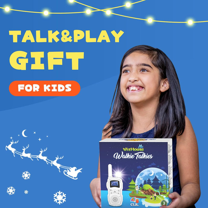 Walkie Talkies for Kids 4 Pack,Family Walky Talky Adults Children Radio Long Range,Outdoor Camping Fun Toys Birthday Present Xmas Gifts for 4 5 6 7 8 Year Old Girls Boys No Battery No Charger