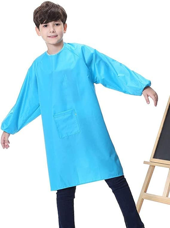 Kids Art Smock, Waterproof Apron with Pocket for Children, Artist Painting Aprons Smocks with Long Sleeve