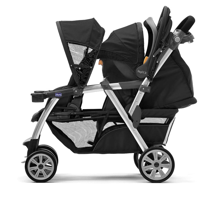 Cortina Together Double Stroller - Minerale | Black/Silver